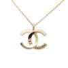 Chanel CC Gold Plated Strass Pendant Necklace Secondhand