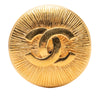Chanel Gold Plated CC Round Brooch Secondhand