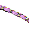 Chanel CC Quilted Tweed Rainbow Hardware Wallet on Chain Secondhand