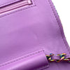 Chanel CC Quilted Tweed Rainbow Hardware Wallet on Chain Secondhand
