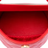 Chanel CC Quilted Lambskin Top Handle Round Vanity Case with Chain Secondhand
