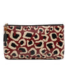 Gucci Leopard Print Leather Bamboo Clutch Secondhand