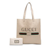 Secondhand Gucci Calfskin Logo Tote
