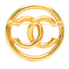 Chanel CC Gold Plated Round Brooch Secondhand