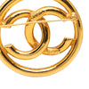 Chanel CC Gold Plated Round Brooch Secondhand