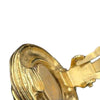 Chanel Gold Plated CC Faux Pearl Round Clip on Earrings Secondhand