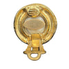 Chanel Gold Plated CC Faux Pearl Round Clip on Earrings Secondhand