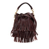 Secondhand Saint Laurent Small Calfskin Emmanuelle Fringe Bucket Bag