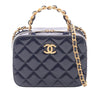 Chanel CC Quilted Patent Vanity Case Secondhand