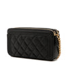 Chanel Quilted Caviar Boy Double Zip Wallet On Chain Secondhand