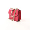 Secondhand Valentino Rockstud Glam Lock Leather Chain Crossbody Bag in Pink