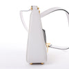 Valentino Garavani V logo Leather Shoulder bag in White Secondhand