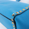 Valentino Garavani Rockstud Leather 2Way Handbag in Blue Secondhand