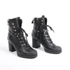 Valentino Garavani Rockstuds Leather Ankle Boots in Black, Size 37 EU Secondhand