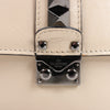 Valentino Rockstud Glam Lock Leather Chain Shoulder Bag in Beige Secondhand