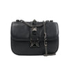 Valentino Rockstud Glam Lock Leather Chain Shoulder Bag in Black Secondhand