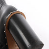 Valentino Garavani Rockstuds Leather Ankle Boots in Black, Size 37.5 EU Secondhand