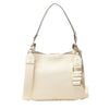 Valentino Garavani Rockstud Leather Shoulder Bag in Ecru Secondhand