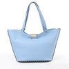 Valentino Garavani Rockstud Leather x Studs Shoulder Bag in Blue Secondhand