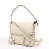 Valentino Garavani Rockstud Leather 2Way Handbag in Beige Secondhand