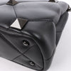Valentino Garavani Roman Studs Leather 3-way Shoulder Bag in Black Secondhand