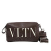 Valentino Garavani VLTN Leather Shoulder Bag in Brown Secondhand