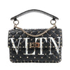 Valentino Garavani VLTN Rockstud Spike Chain Leather 2Way Shoulder Bag in Black Secondhand