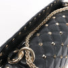 Valentino Garavani VLTN Rockstud Spike Chain Leather 2Way Shoulder Bag in Black Secondhand