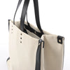 Valentino Garavani VLTN Canvas x Leather Shoulder Bag in Beige x Black Secondhand