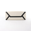 Valentino Garavani VLTN Canvas x Leather Shoulder Bag in Beige x Black Secondhand