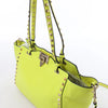 Valentino Garavani Rockstud Leather 2Way Handbag in Yellow Secondhand