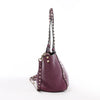 Valentino Garavani Rockstud Leather 2Way Handbag in Purple Secondhand