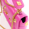 Valentino Garavani Roman Studs Leather 2-way Crossbody Bag in Pink Secondhand