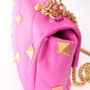 Valentino Garavani Roman Studs Leather 2-way Crossbody Bag in Pink Secondhand