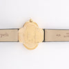 Van Cleef & Arpels Alhambra WTYB02B3 136574 YG & Leather QZ Watch with Shell-Face HH5655 Secondhand