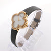 Van Cleef & Arpels Alhambra WTYB02B3 136574 YG & Leather QZ Watch with Shell-Face HH5655 Secondhand