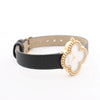 Van Cleef & Arpels Alhambra WTYB02B3 136574 YG & Leather QZ Watch with Shell-Face HH5655 Secondhand
