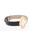 Van Cleef & Arpels Alhambra WTYB02B3 136574 YG & Leather QZ Watch with Shell-Face HH5655 Secondhand