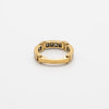 Secondhand Vintage 18K Yellow Gold Ring with Channel-Set Diamonds - '80s
