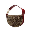 Fendi Mini Zucchino Canvas Half Moon Handbag Secondhand