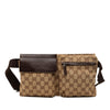 Gucci GG Canvas Double Pocket Belt Bag Secondhand