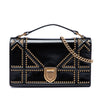 Dior Studded Patent Diorama Top Handle Wallet on Chain Secondhand