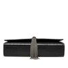 Saint Laurent Medium Croc Embossed Leather Monogram Kate Tassel Crossbody Secondhand