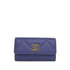 Chanel Quilted Goatskin 19 Flap Long Wallet Secondhand