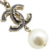 Chanel Gold Plated CC Resin Pearl Drop Pendant Necklace Secondhand