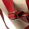 Hermès Toile and Clemence Victoria Messenger Bag Secondhand