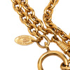 Chanel Gold Plated Magnifying Glass Pendant Long Necklace Secondhand