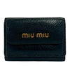 Miu Miu Leather Logo Trifold Wallet Secondhand