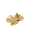 Chanel CC Gold Plated Resin Four Leaf Clover Brooch Secondhand