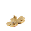 Chanel CC Gold Plated Resin Four Leaf Clover Brooch Secondhand
